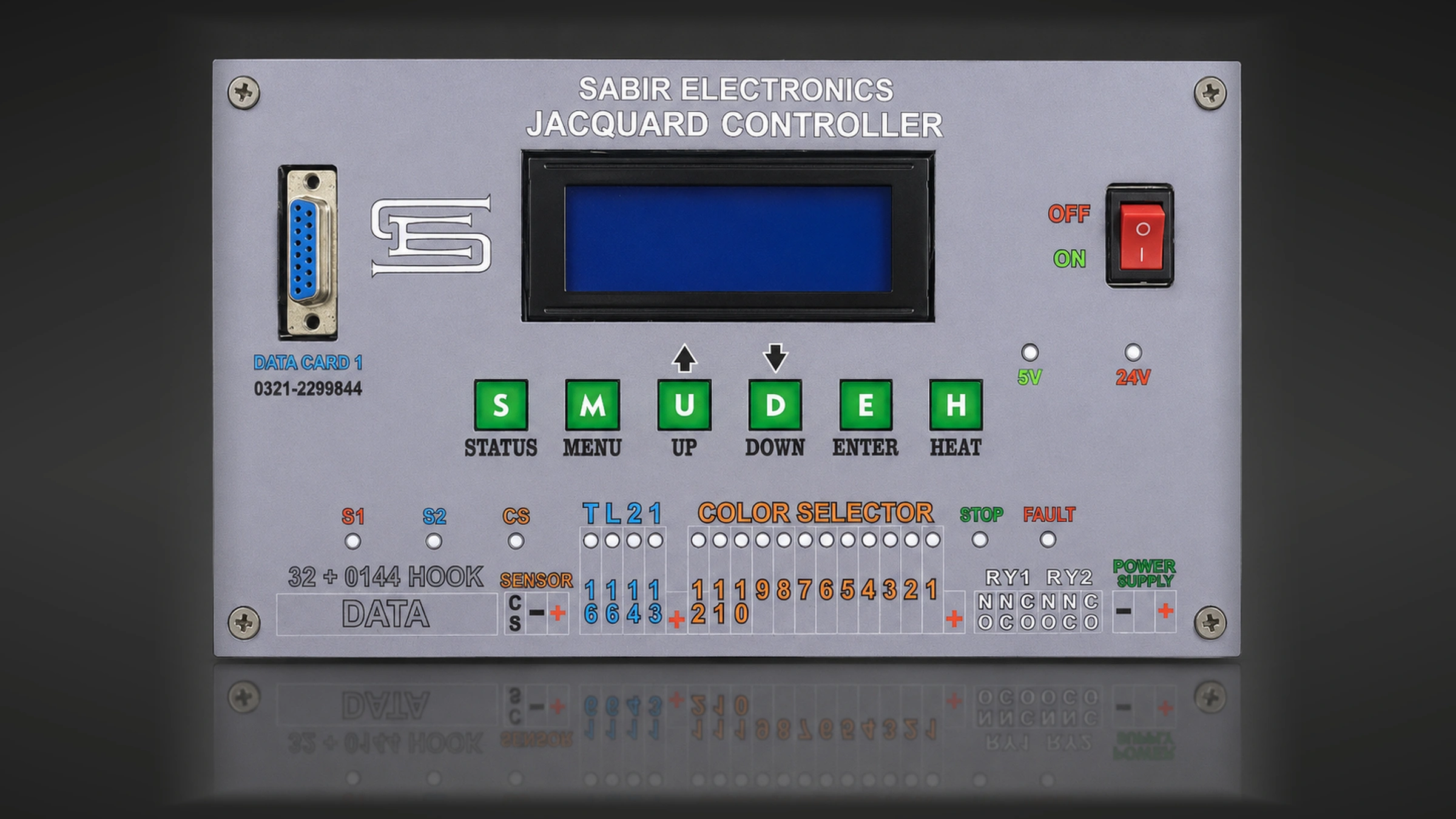 Sabir Electronics Jacquard Controller V2 six-button front panel