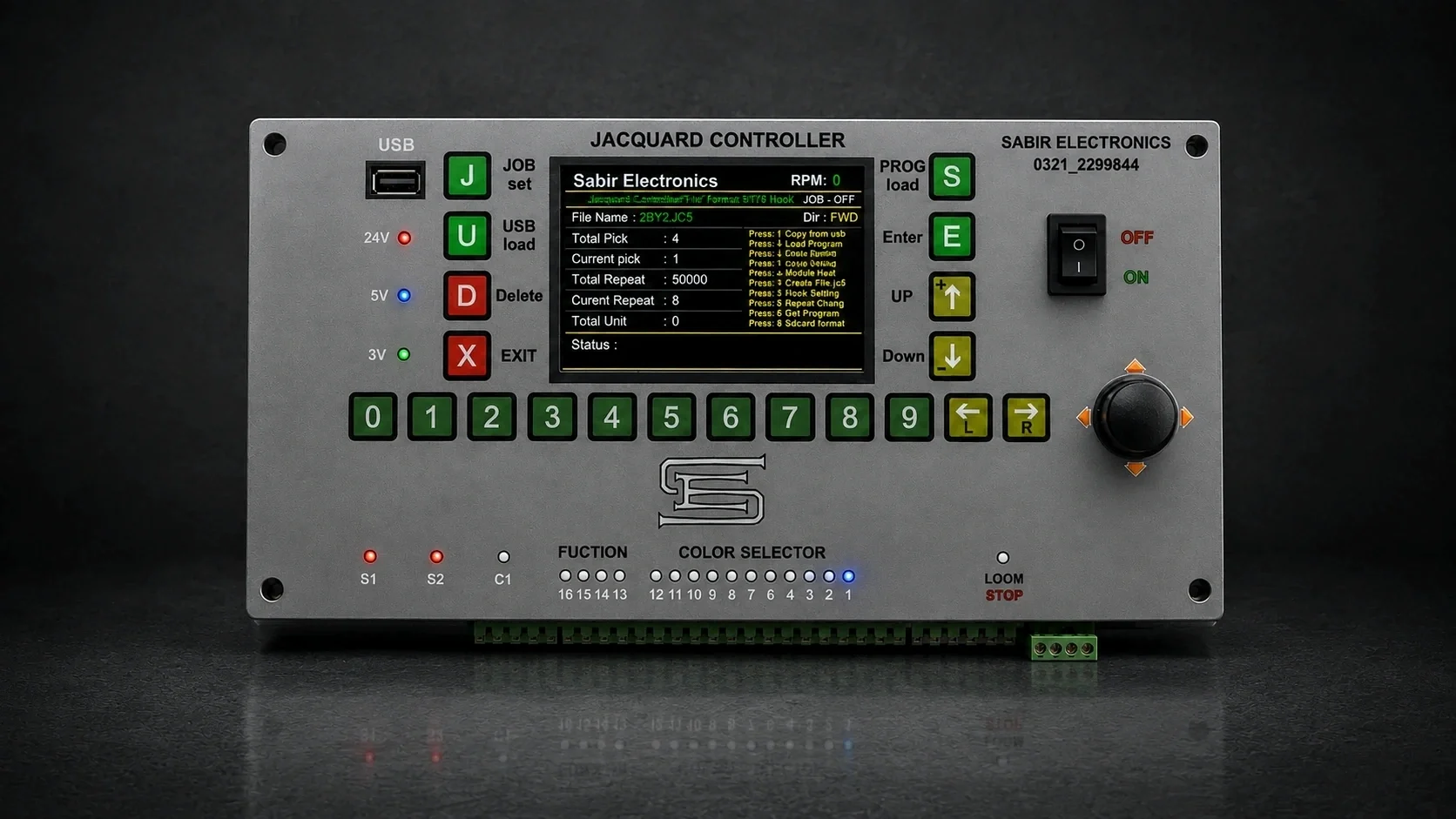 Jacquard Controller V3 — Color Display Variant
