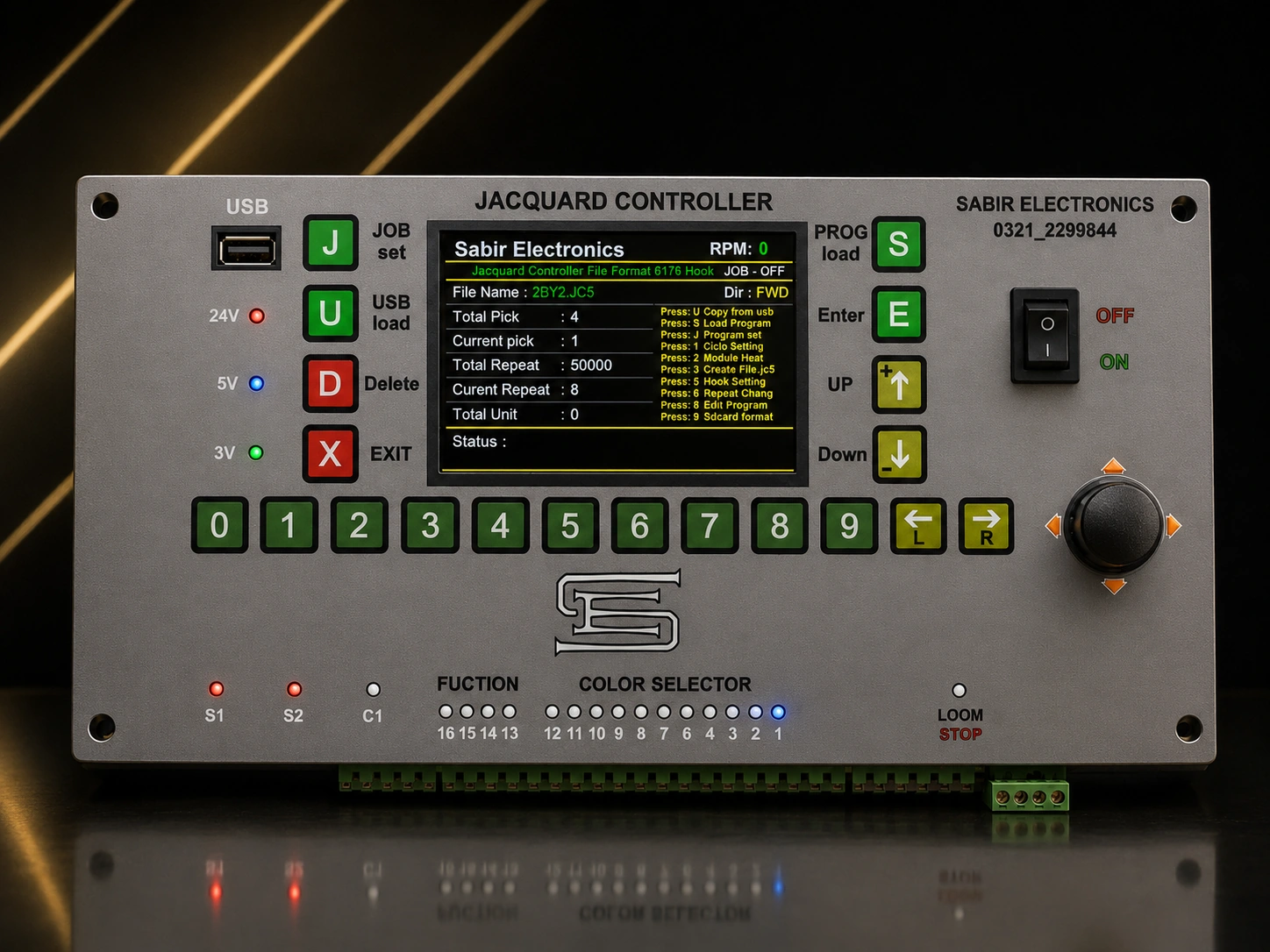 Jacquard Controller V3 — Color Display Variant